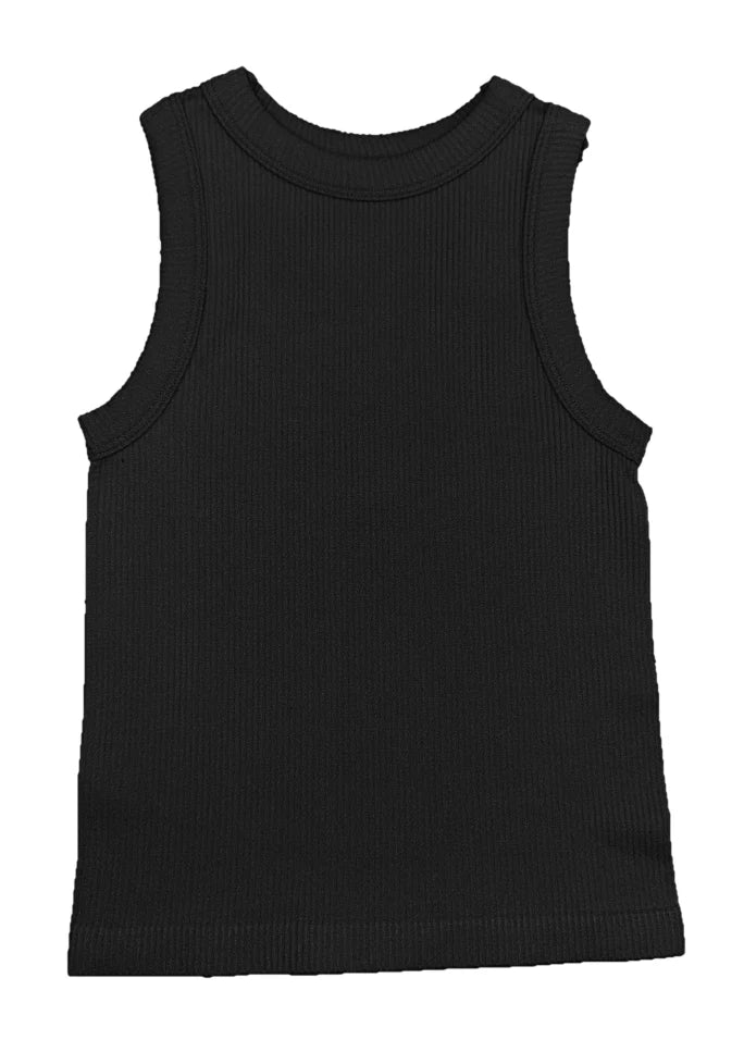 High Neck Ribbed Tank