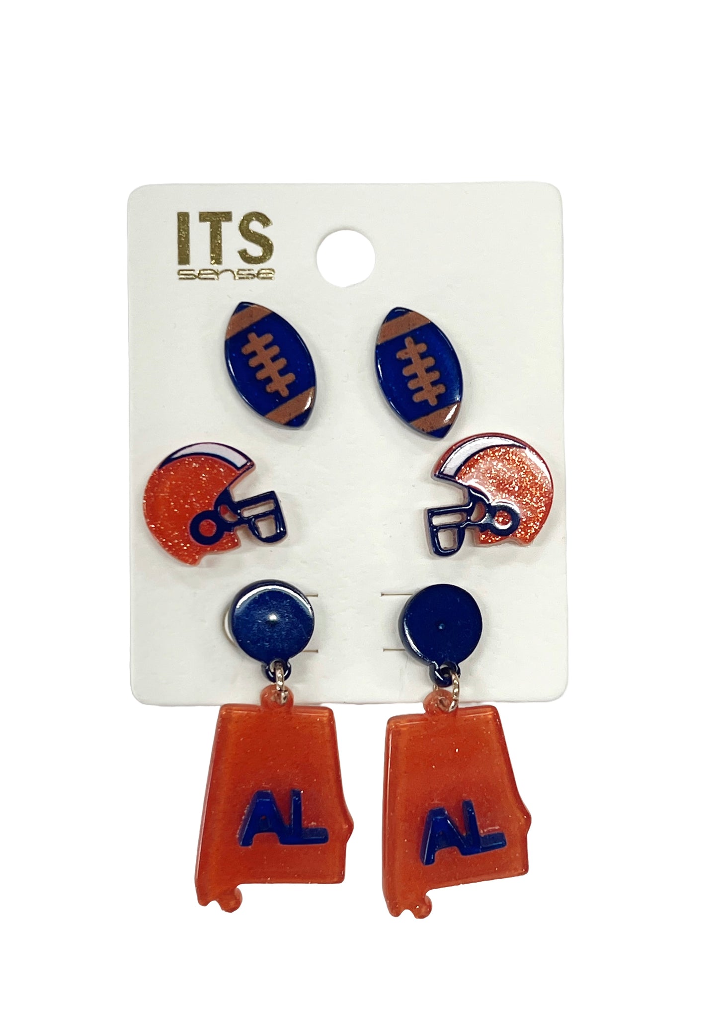 Game Day Football States Map Auburn Earrings