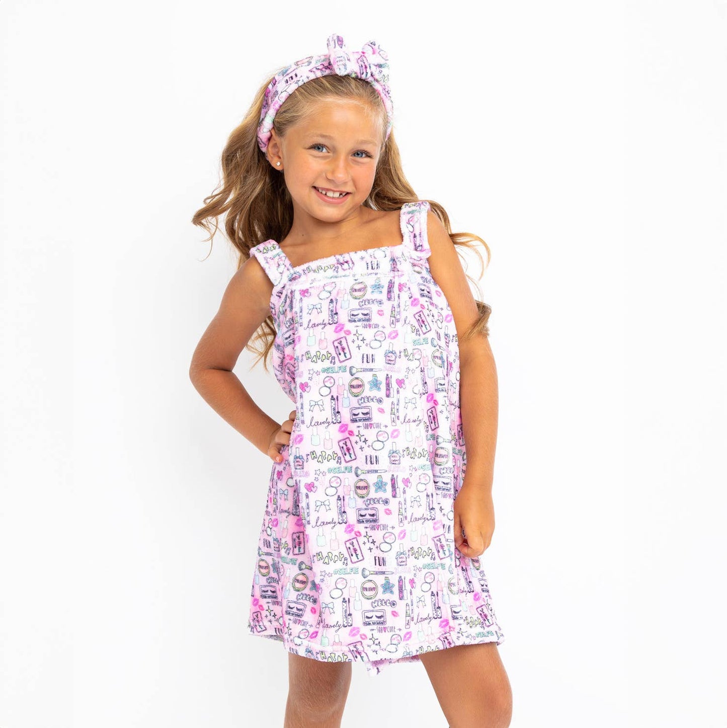 Girls Plush Makeup Spa Wrap Towel