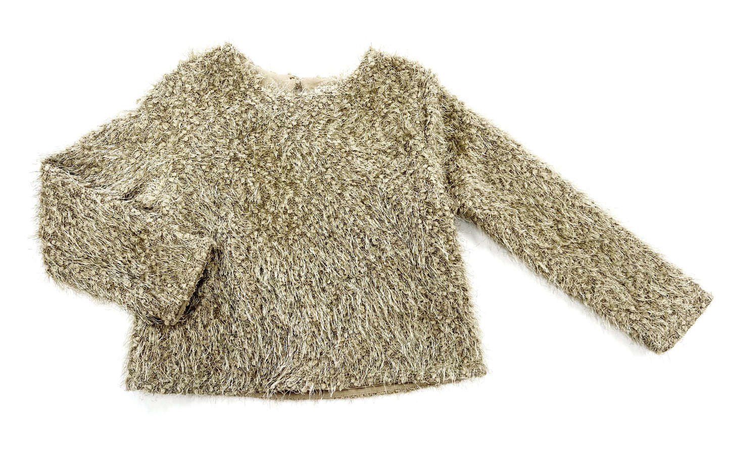 Fringe Detail Spangle Long Sleeve Top