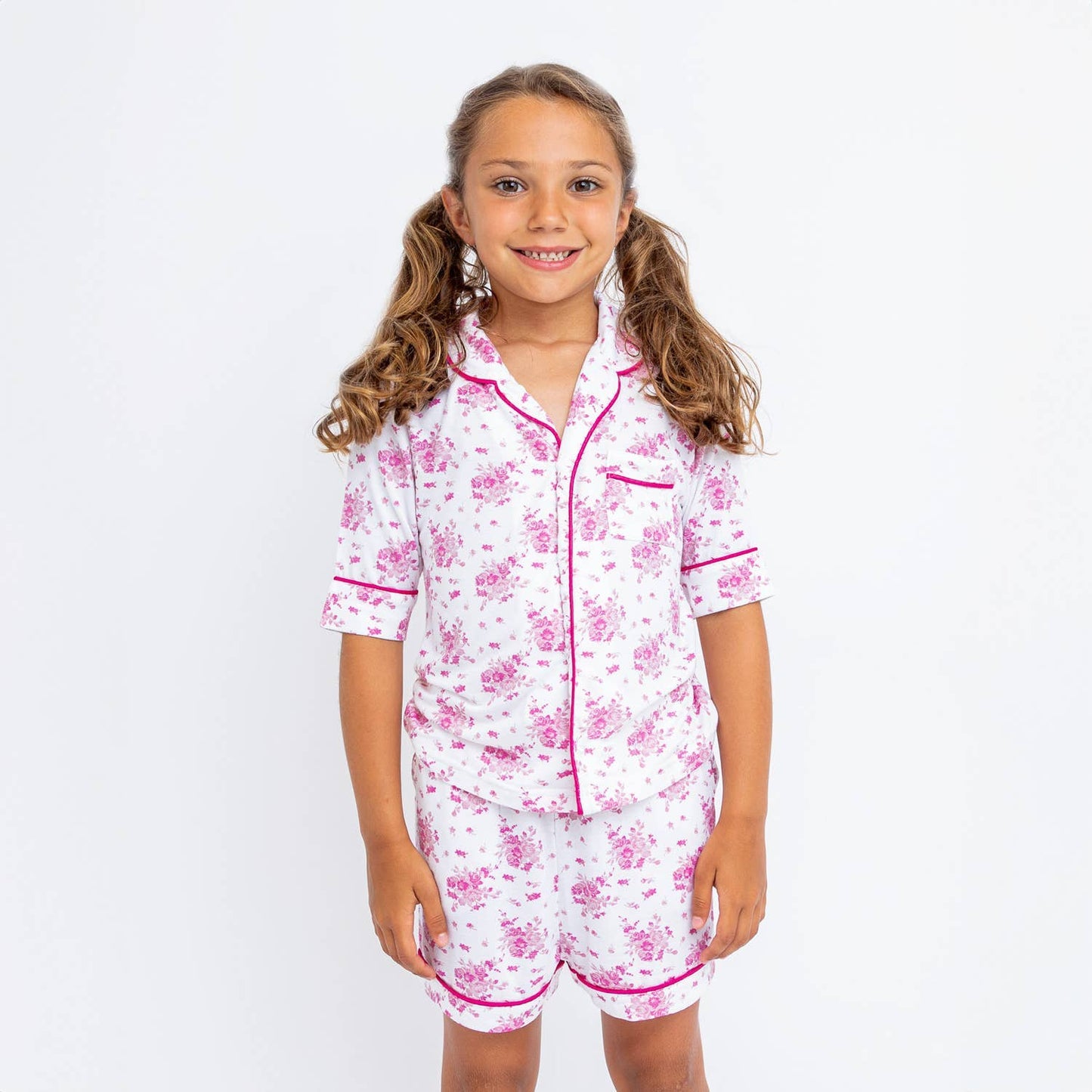 Pink Floral Pajama Set