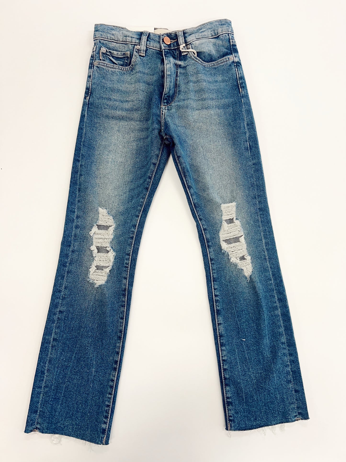 Emie Straight Legged Distressed Jeans
