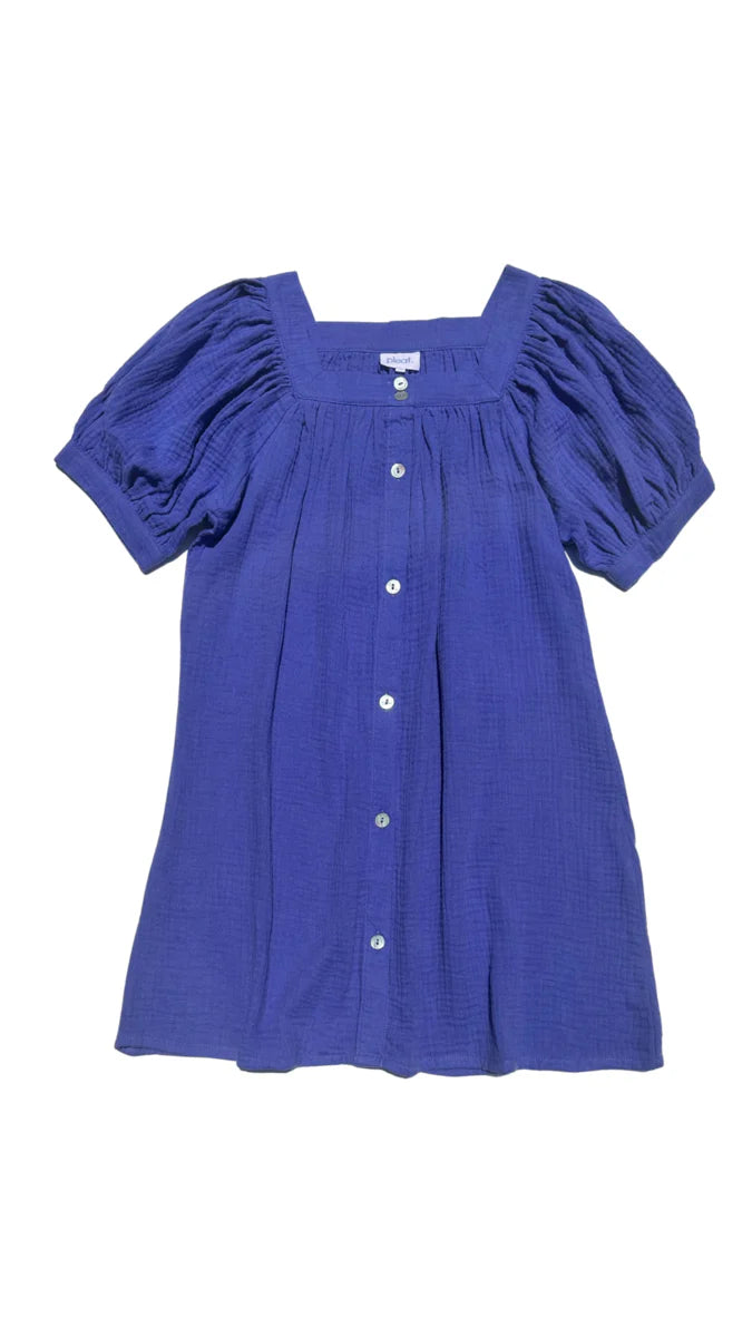 Marie Gauze Dress- Royal Blue
