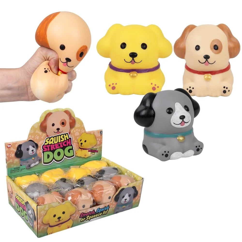 4" Squish & Stretch Puffy Dog