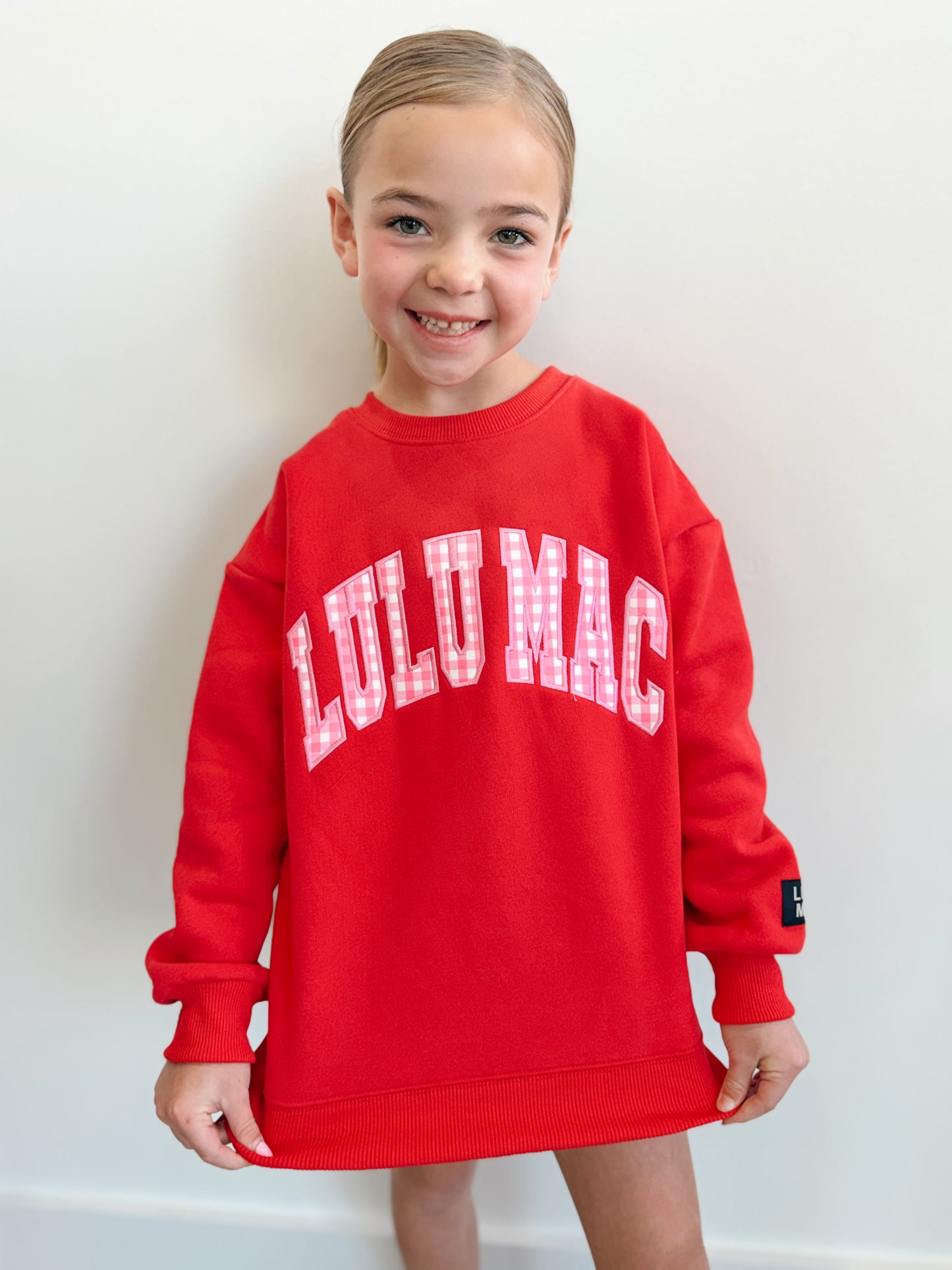 Girls Lulu Mac Gingham Sweatshirt