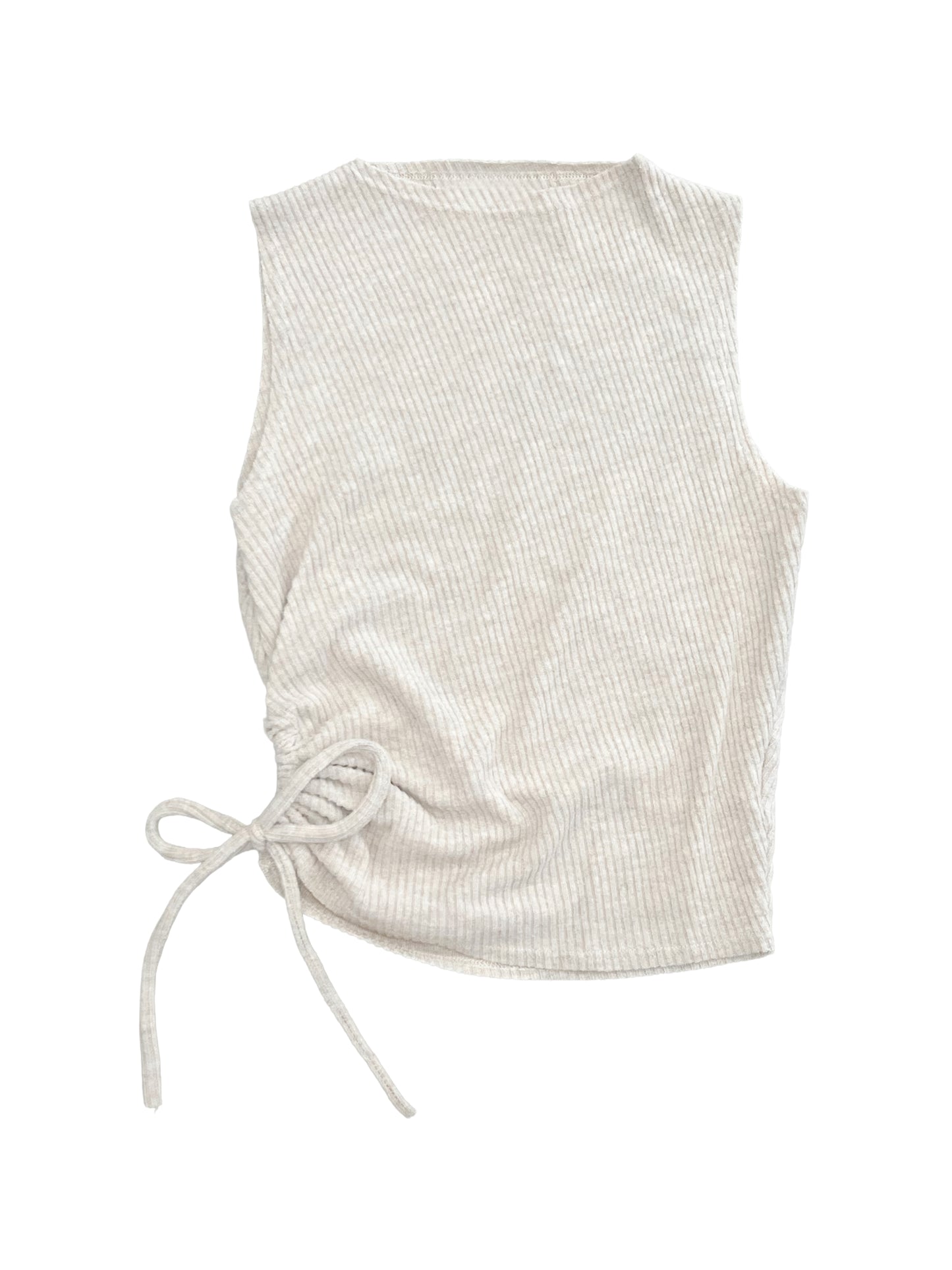 Hacci Rib Drawstring Muscle Top