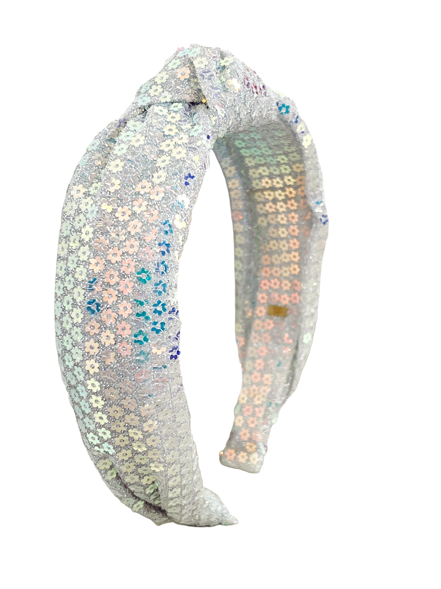 Sequin Flower Knot Headband