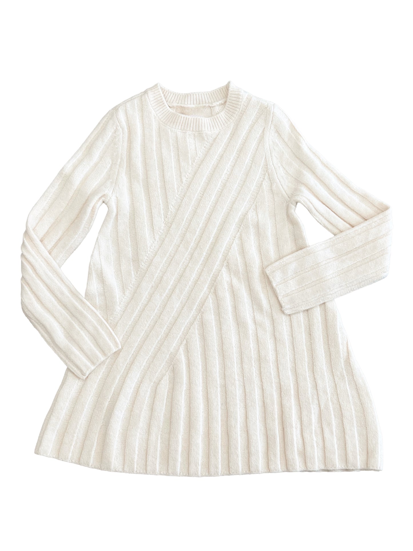 Cream Knit Sweater Dress