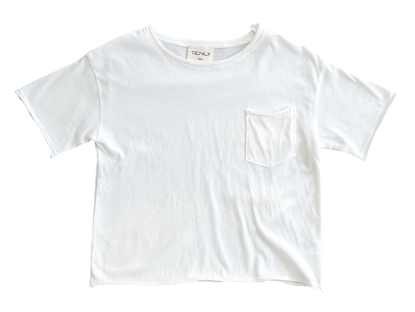 Cotton Jersey Raw Edge Pocket Tee