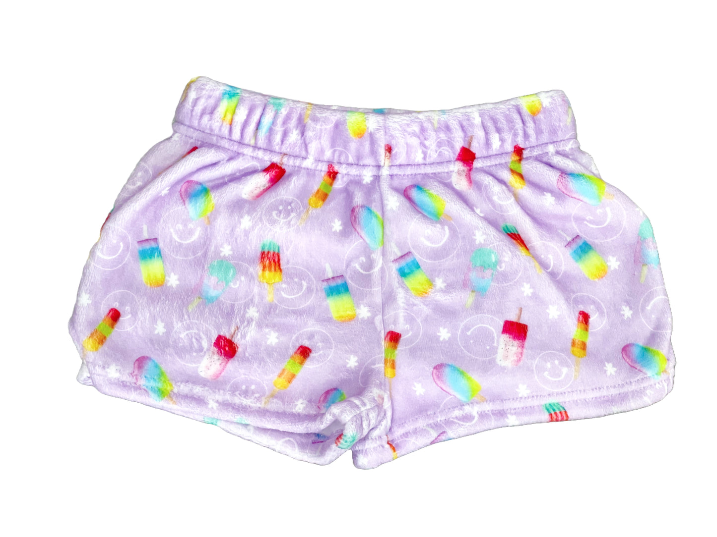 Girls Plush Popsicle Lounge Shorts