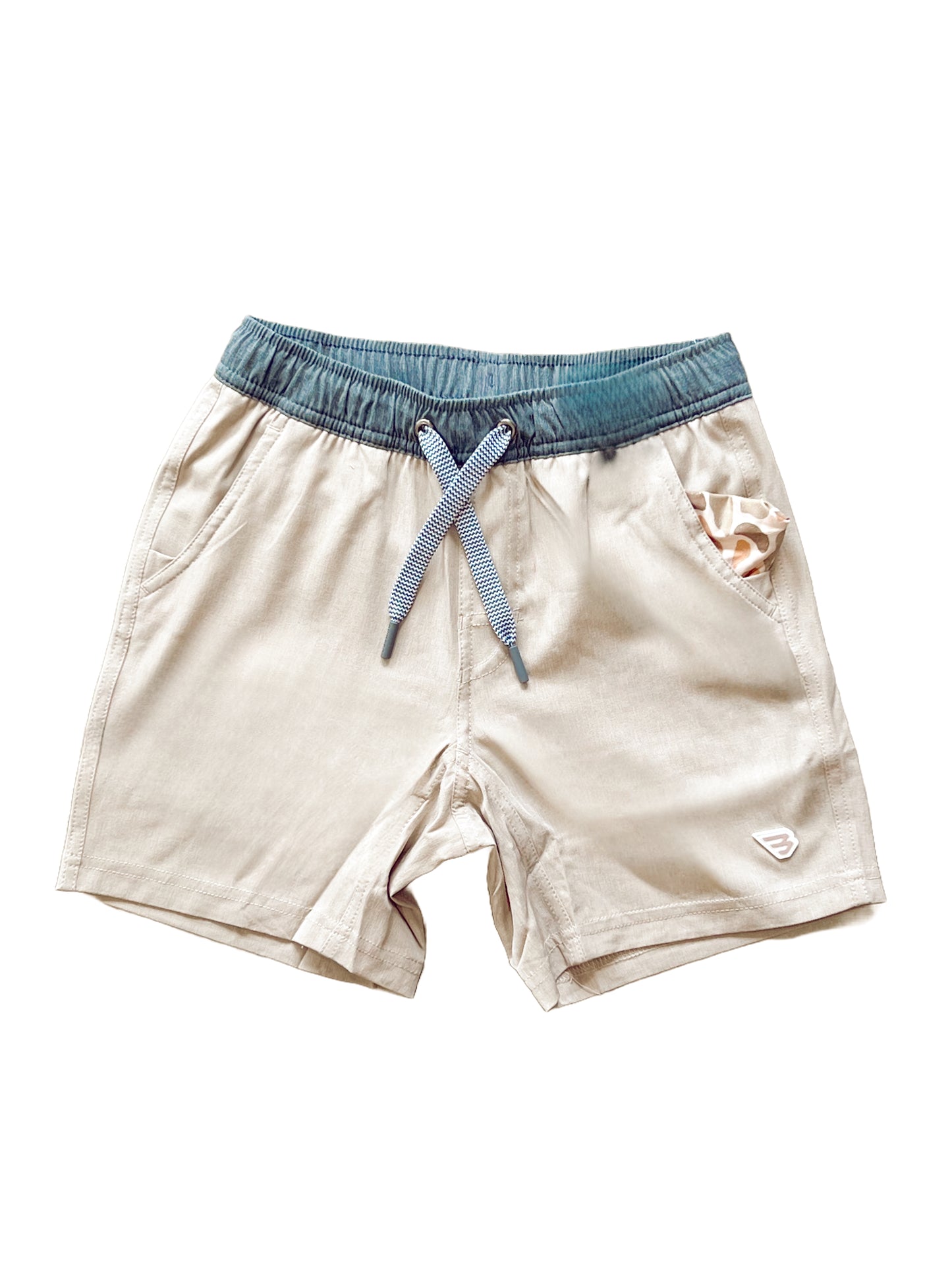 Youth Heather Khaki Athletic Shorts