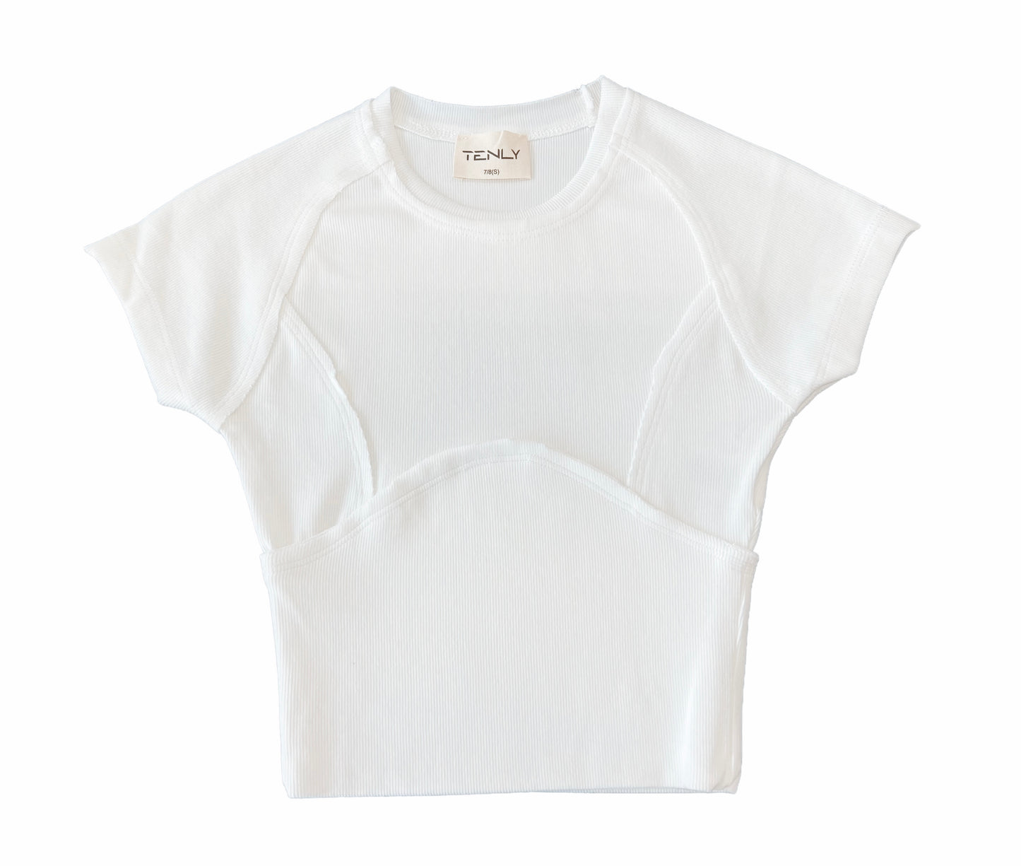 Rayon Rib Cap Sleeve Baseball Tee