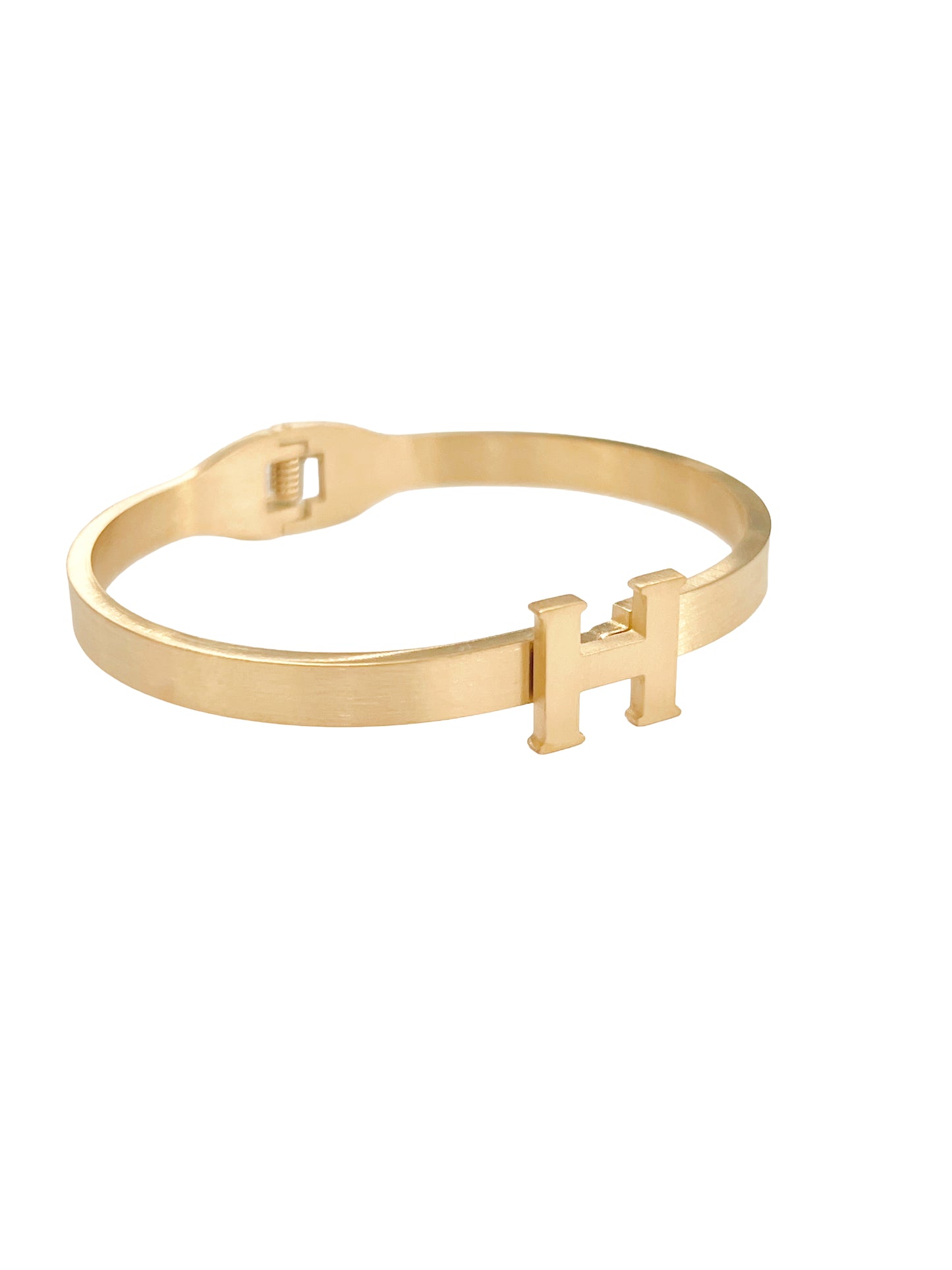 Matte Gold Hinge Bracelet