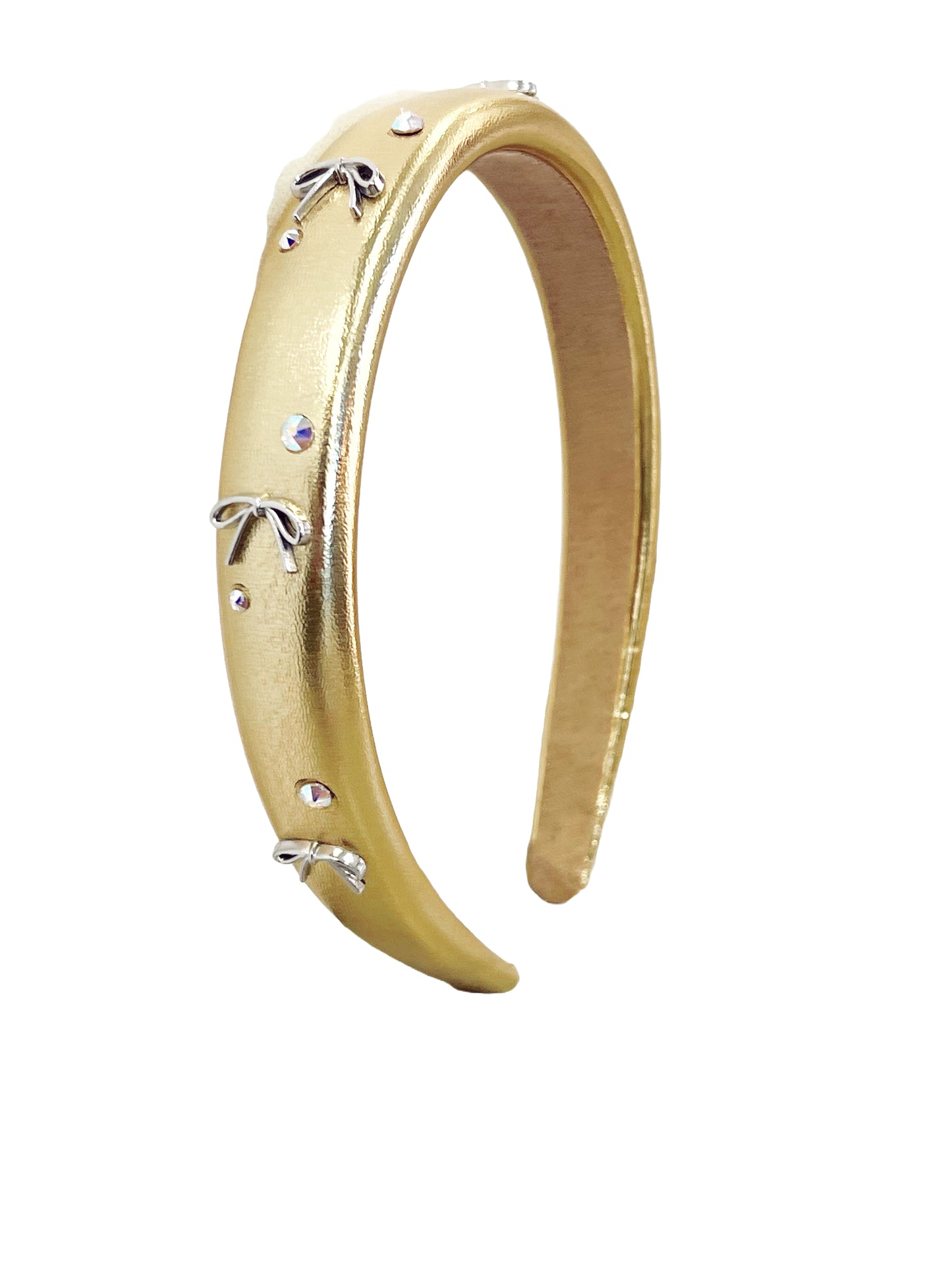 Metallic Crystallized Bow Headband