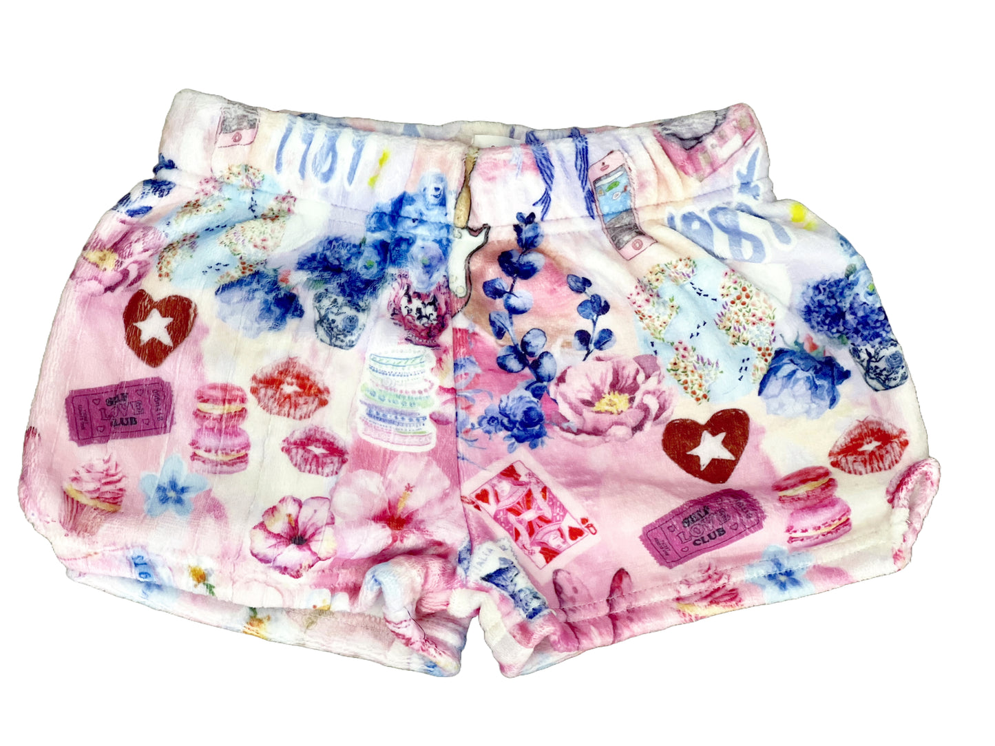 Girls Plush Pop Princess Lounge Shorts