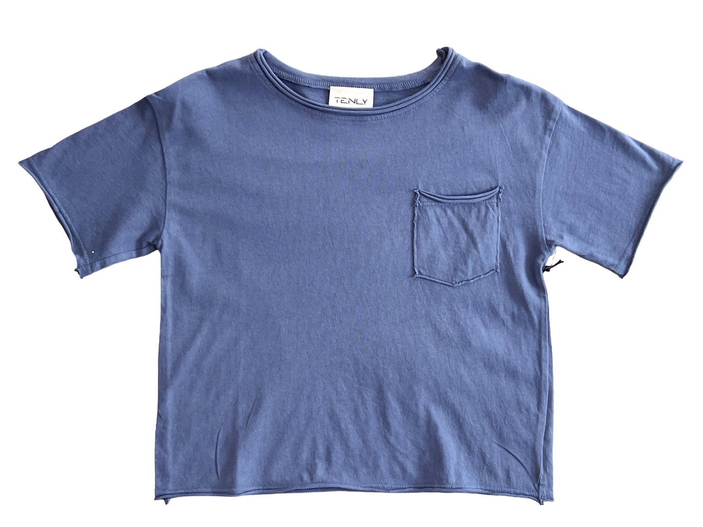 Cotton Jersey Raw Edge Pocket Tee
