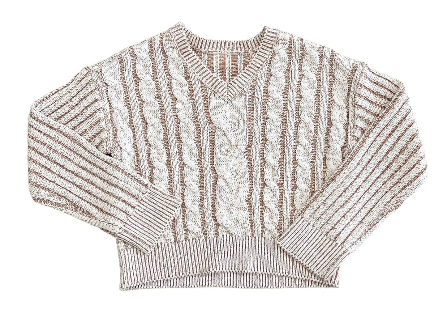 Suede Knit Detail Sweater