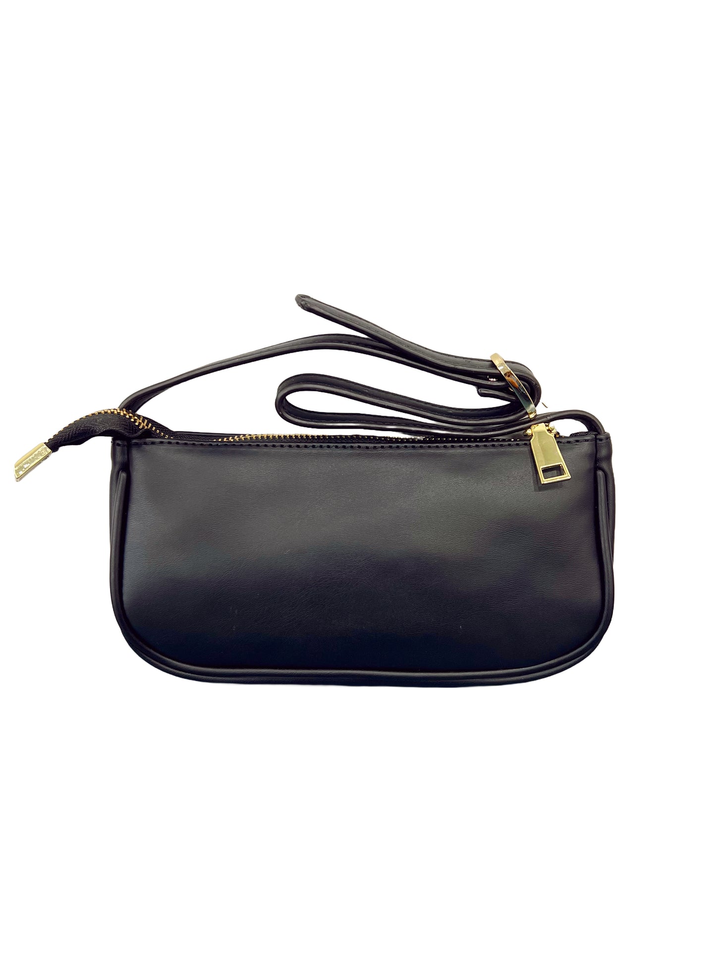 Solid Black Leather Bag