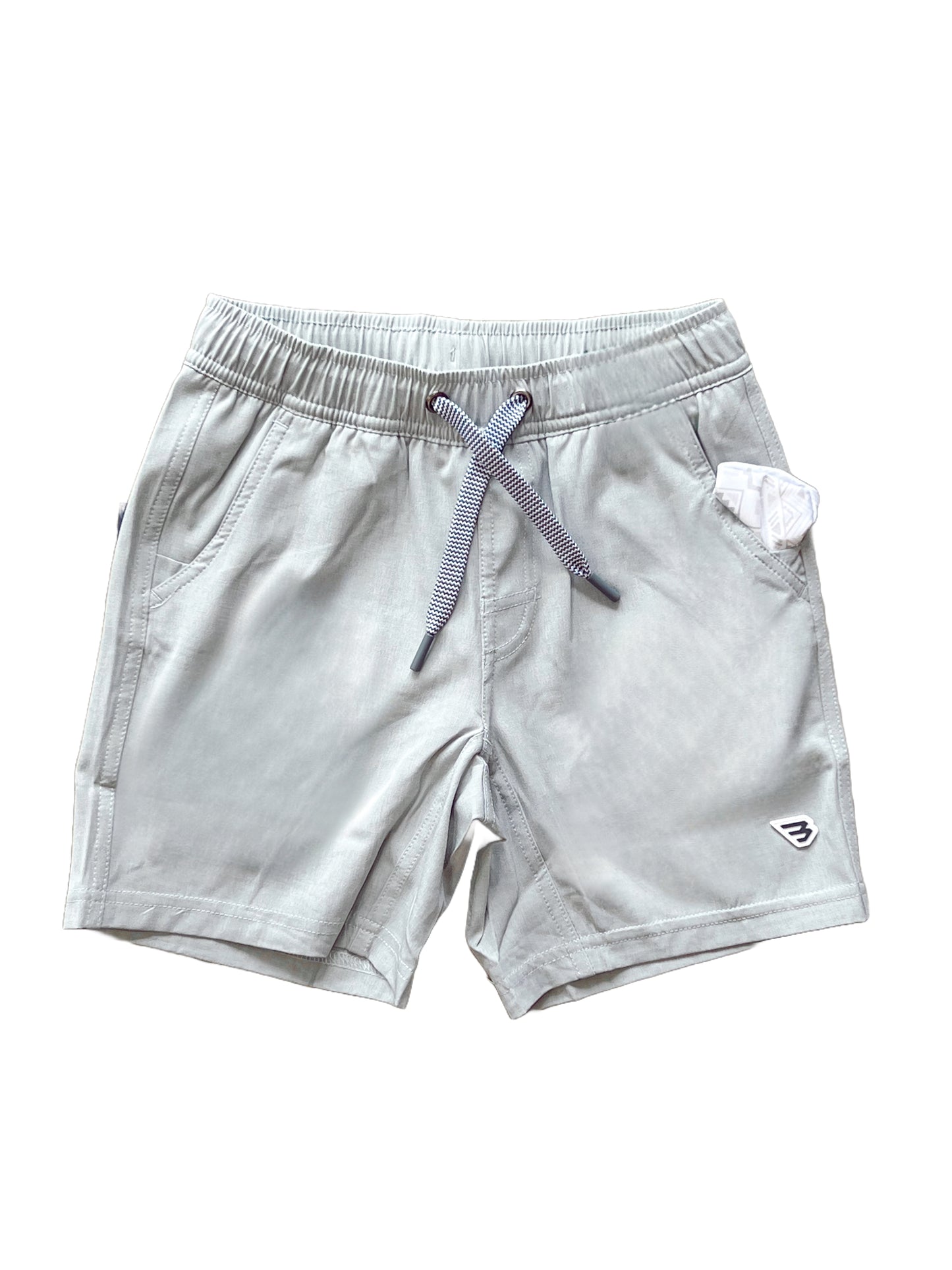 Youth Light Gray Athletic Shorts
