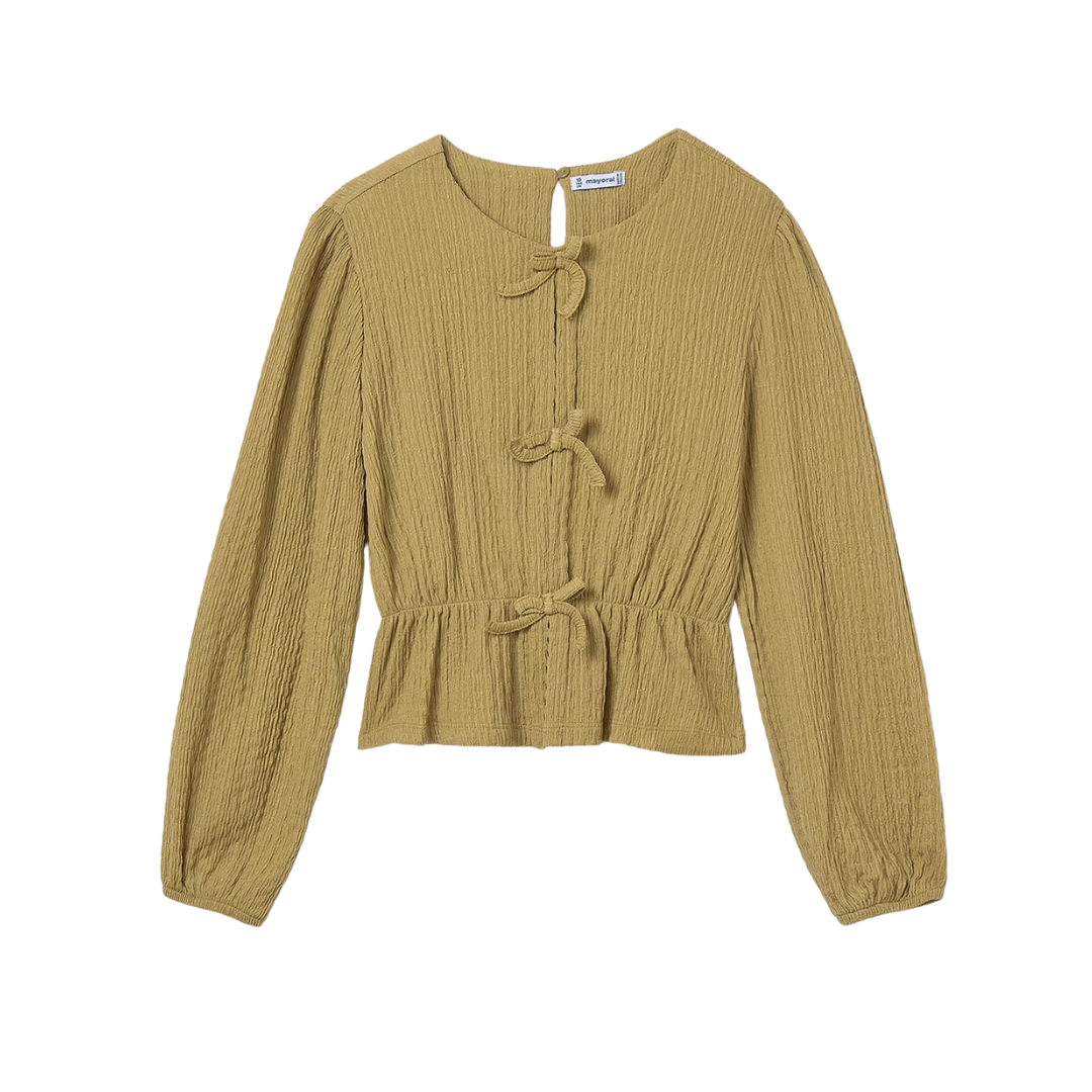 Golden Knot Textured Blouse