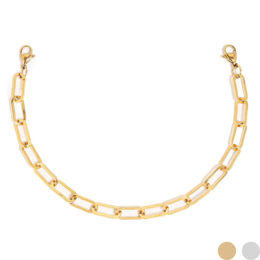 Trucker Hat Chain: 18K Gold PVD Stainless Steel Paperclip