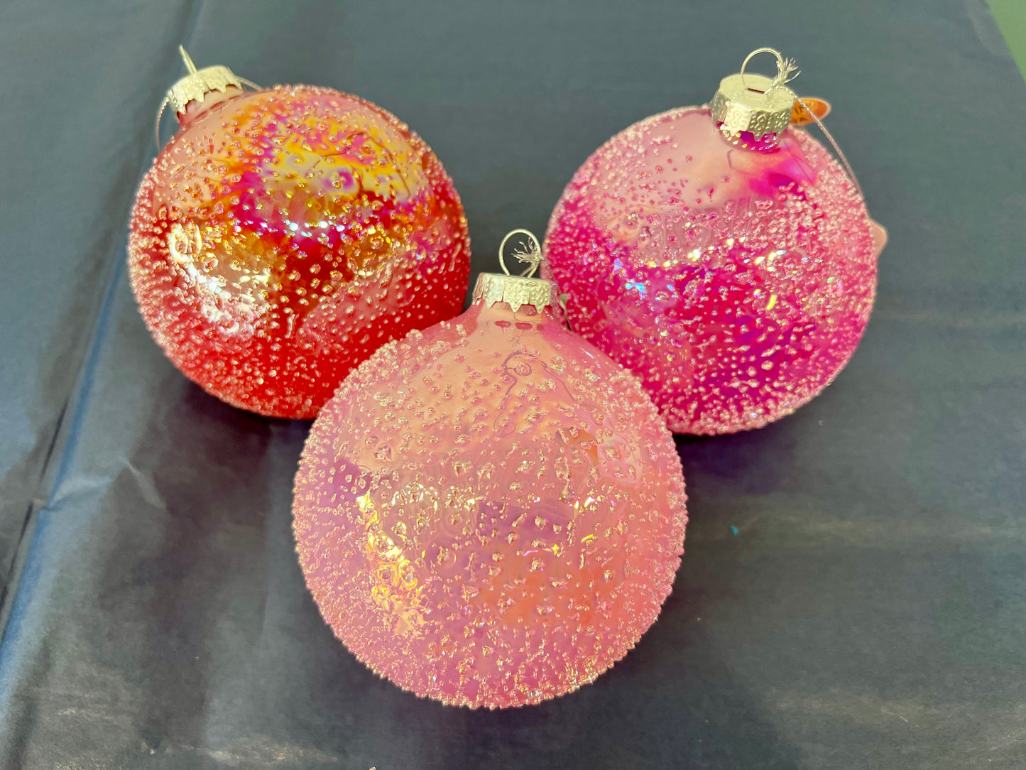 Pink Glitter Ball Ornament