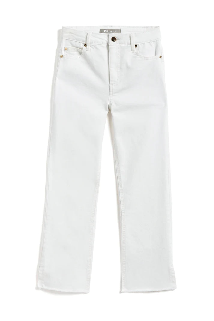 High Rise Crop Flare Jeans