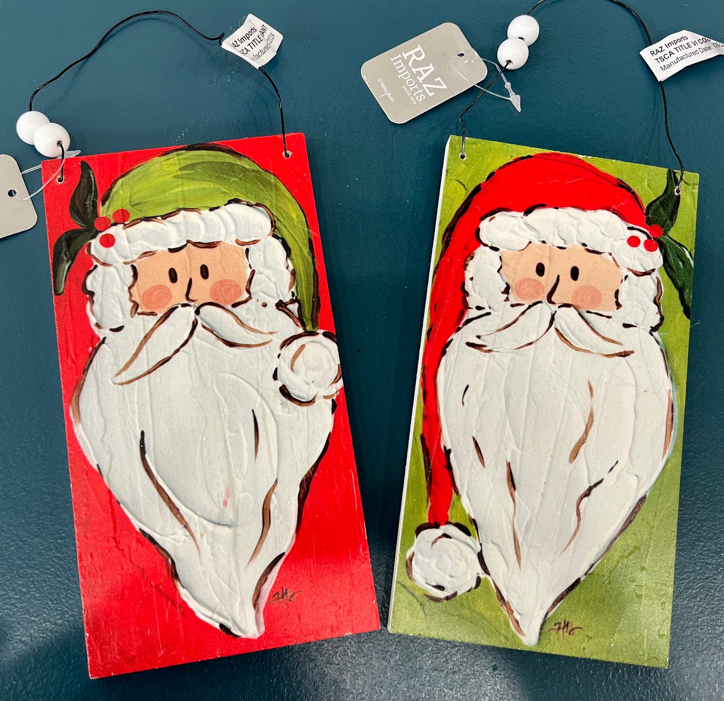 Santa Clause Wooden Ornament