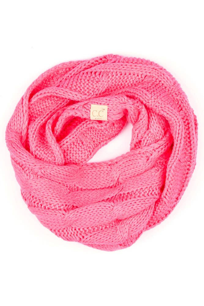 CC Kids Solid Knitted Infinity Scarf