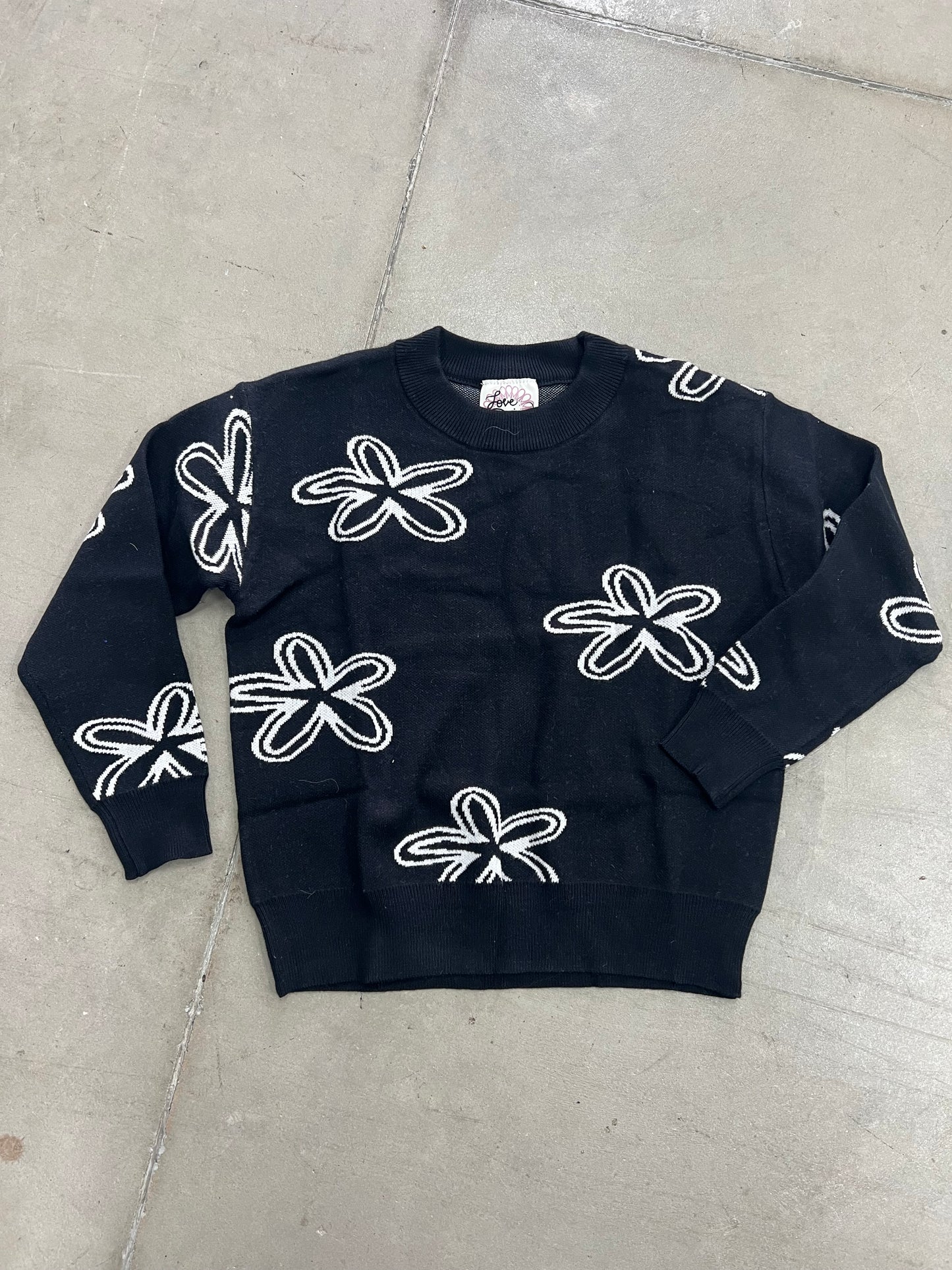 Flower Pattern Pullover