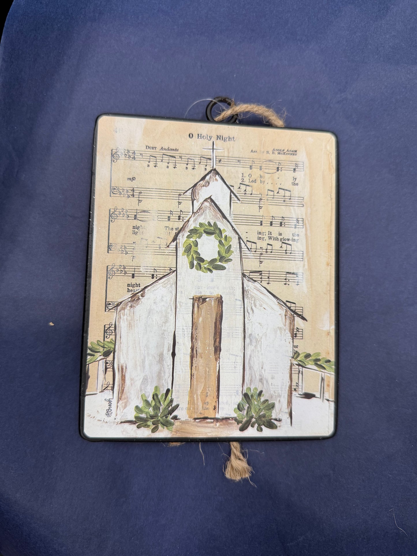 Music Sheet Church Ornament