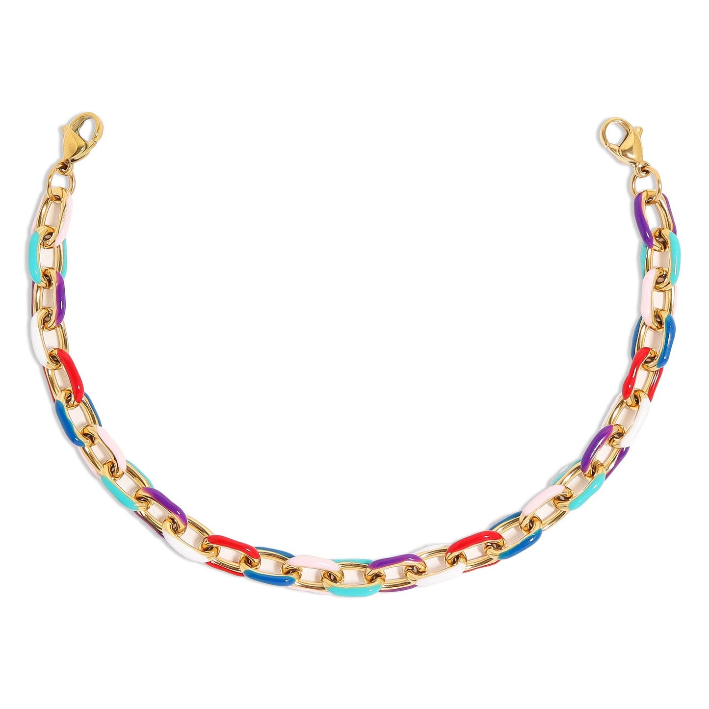 Trucker Hat Chain: Multi-Colored Cable Chunky