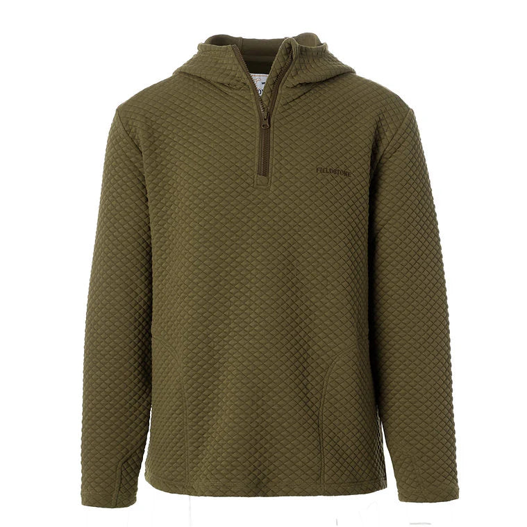 Green Quilted Hoodie