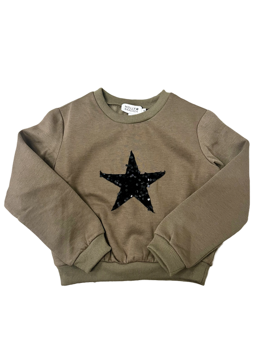 Girls Knitted Sweat - Khaki