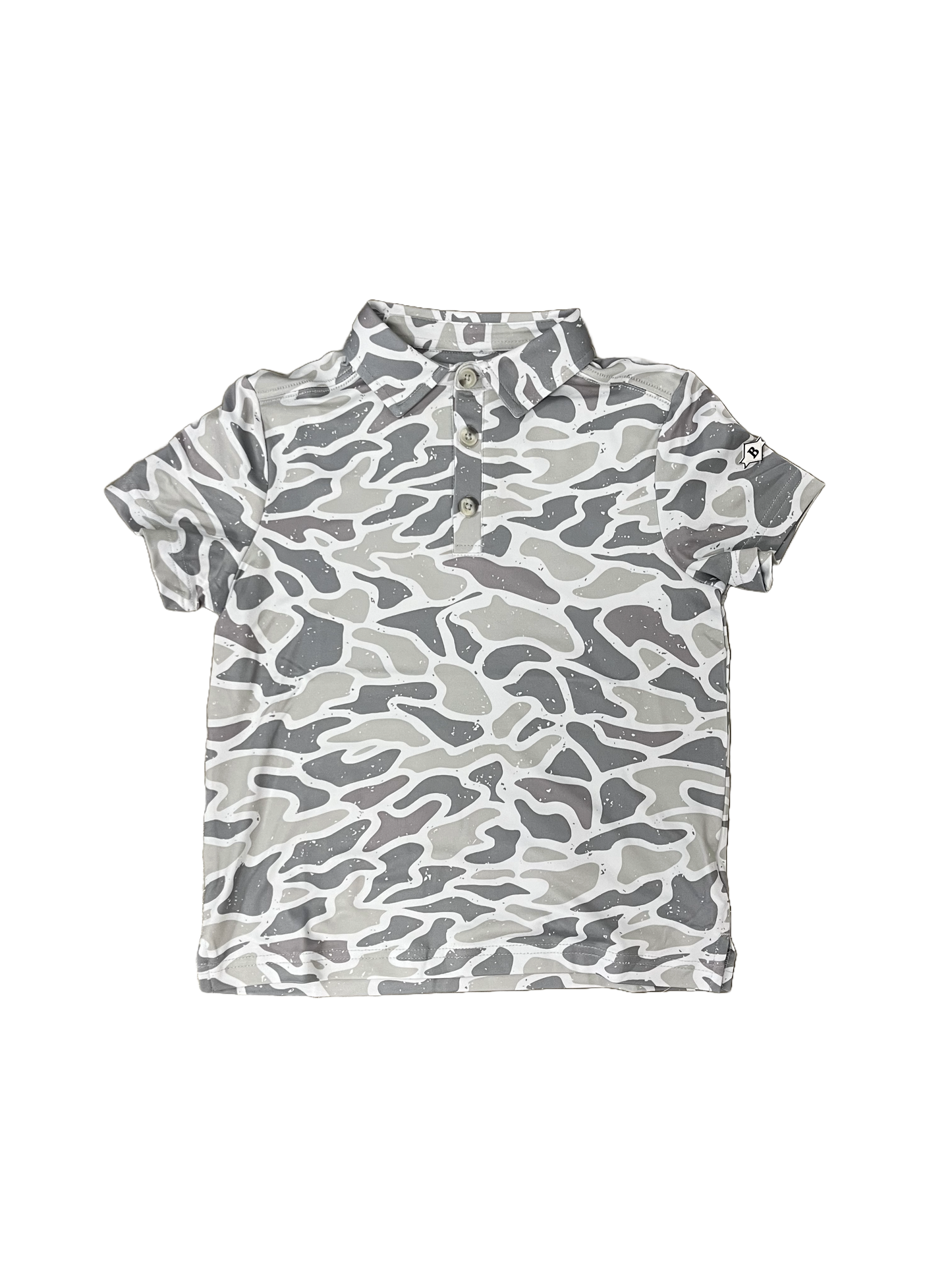 White Camo Youth Polo