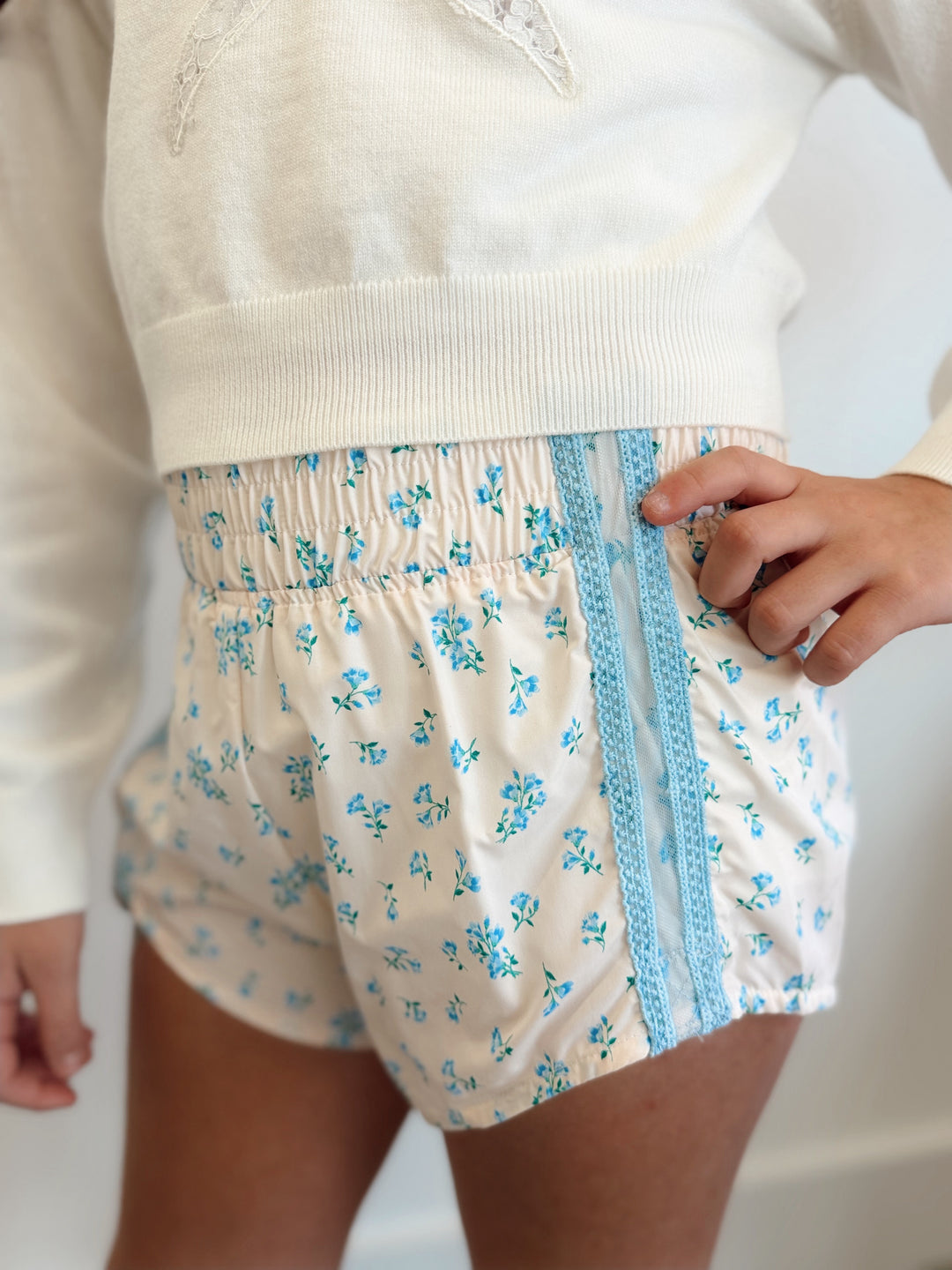 Floral Lace Sporty Shorts