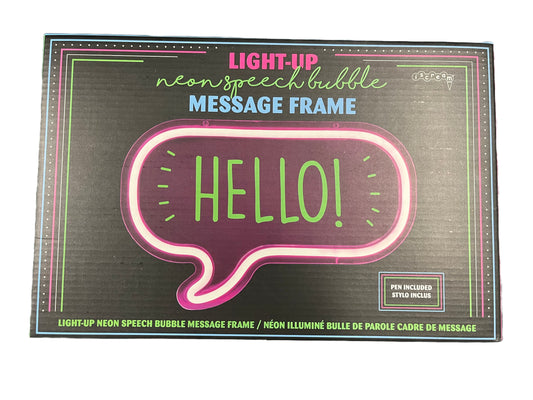 Neon Speech Bubble Light Frame