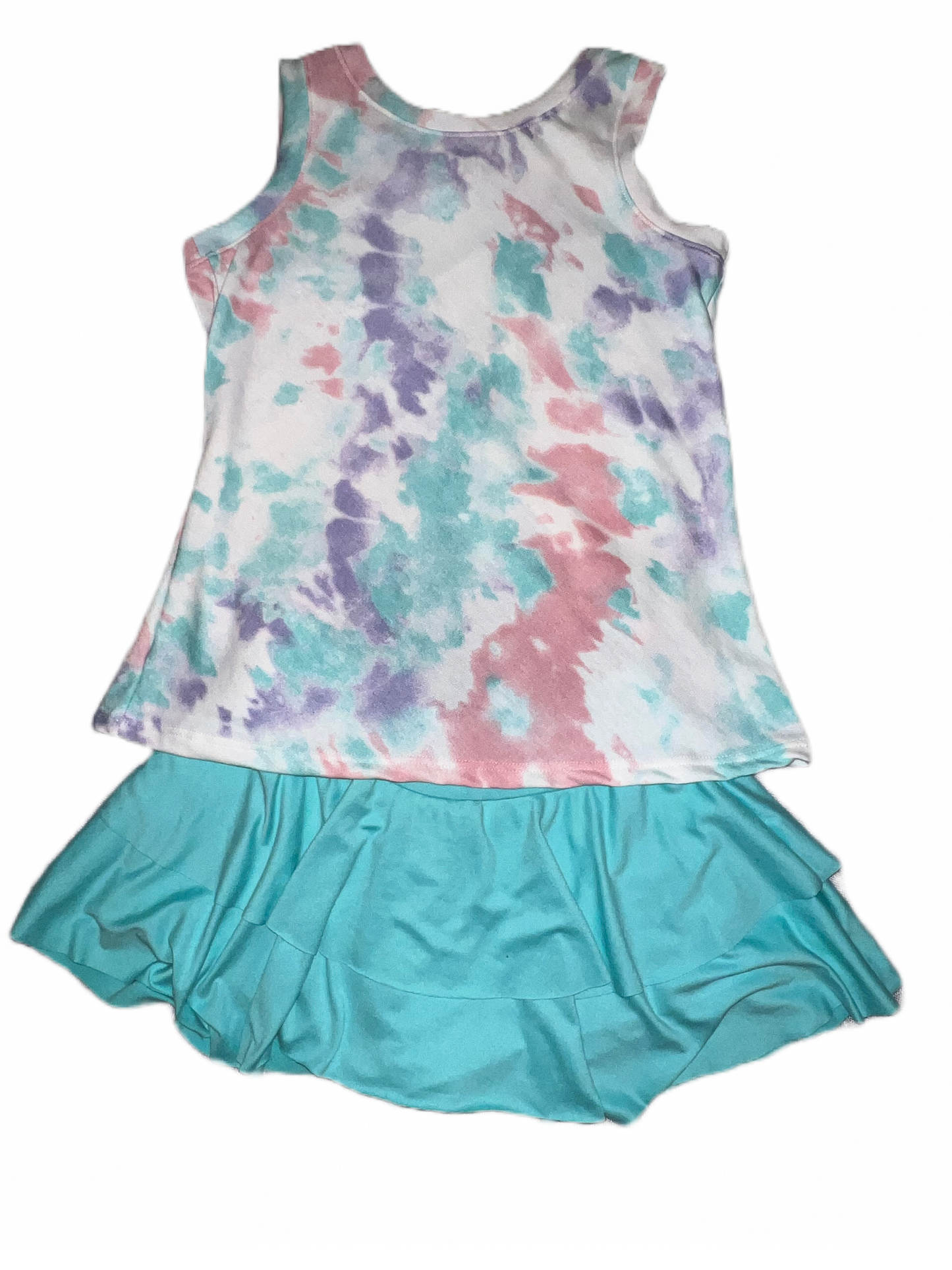 Turquoise Ruffle Skort