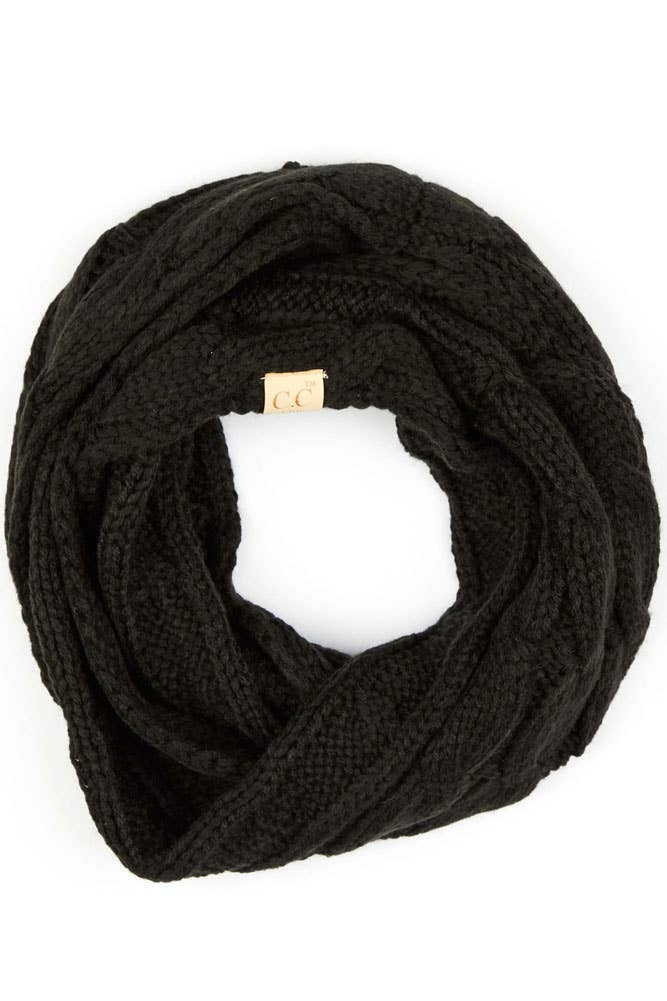CC Kids Solid Knitted Infinity Scarf