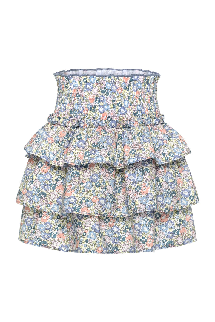 Sally Coral Floral Skirt