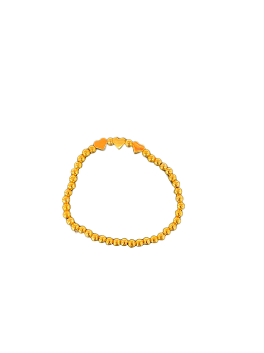 Hazel Gold Bracelet- 3 Hearts