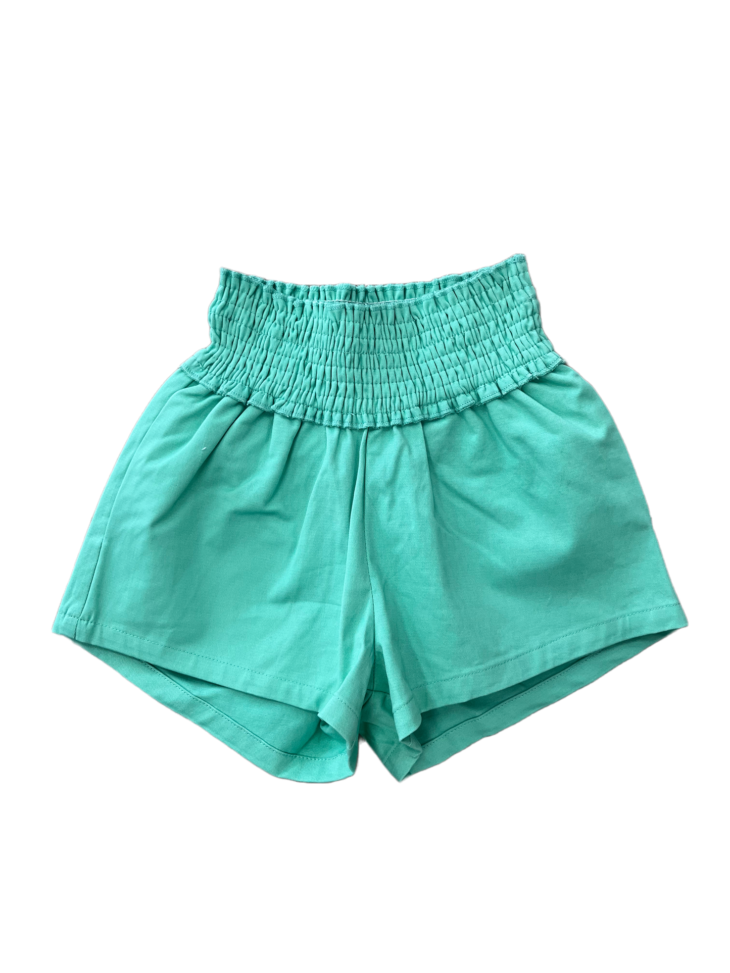 Teal Chloe Twill Shorts