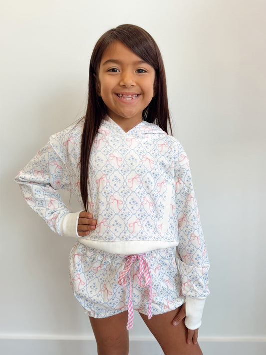 Bow Printed Bloomer Shorts