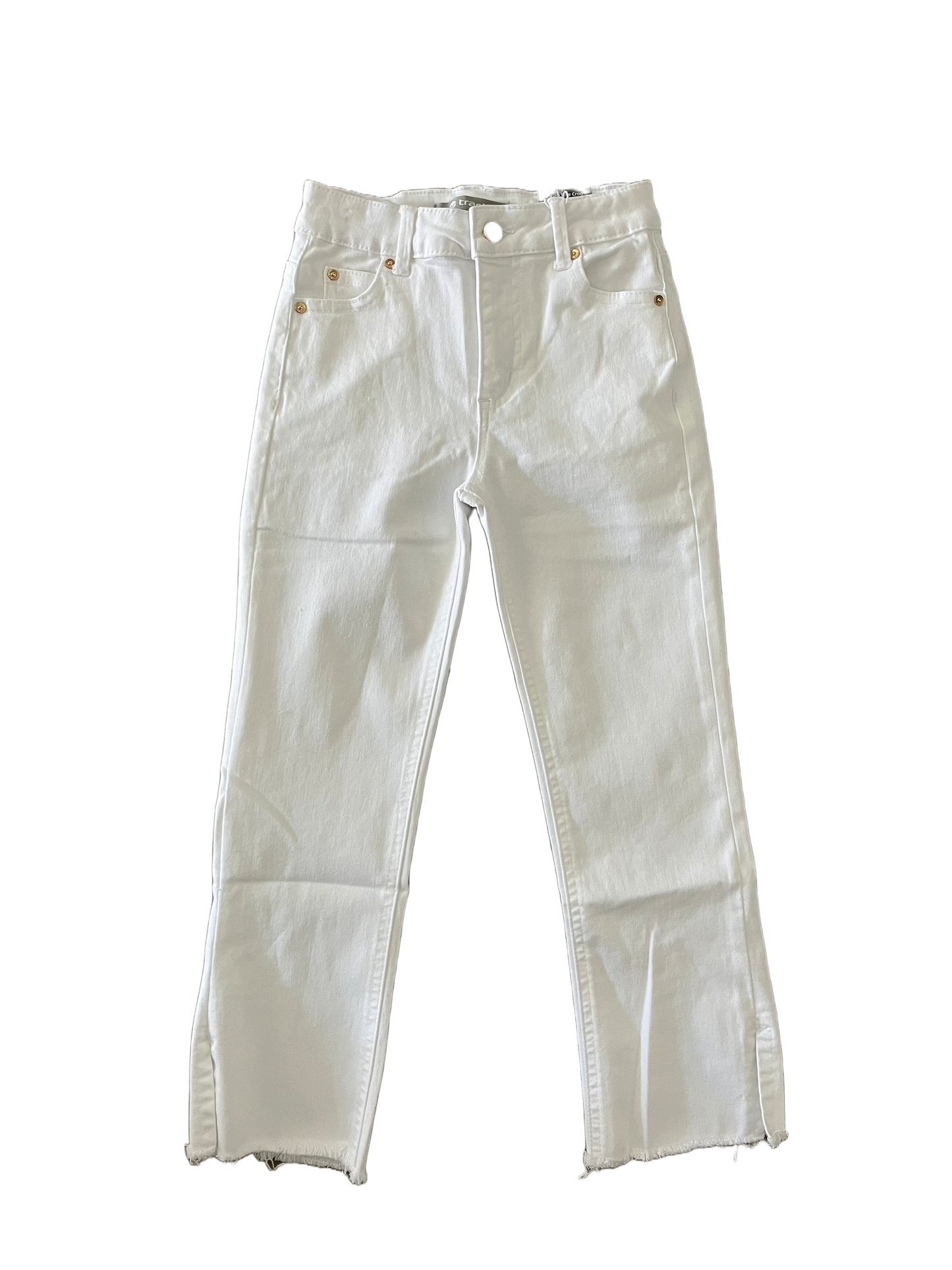 White High Rise Crop Jean