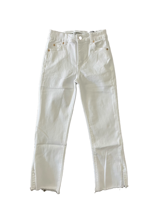 White High Rise Crop Jean