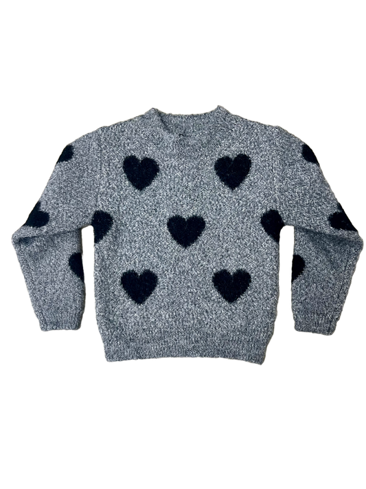 Girls Knitted Sweater - Ash Grey