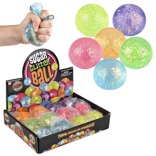 2.4" Squeezy Glitter Sugar ball