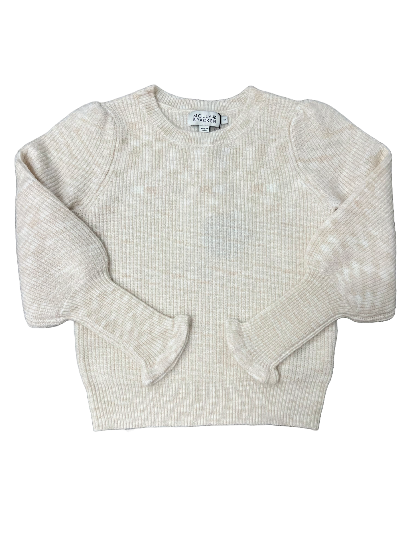 Girls Knitted Sweater - Cream