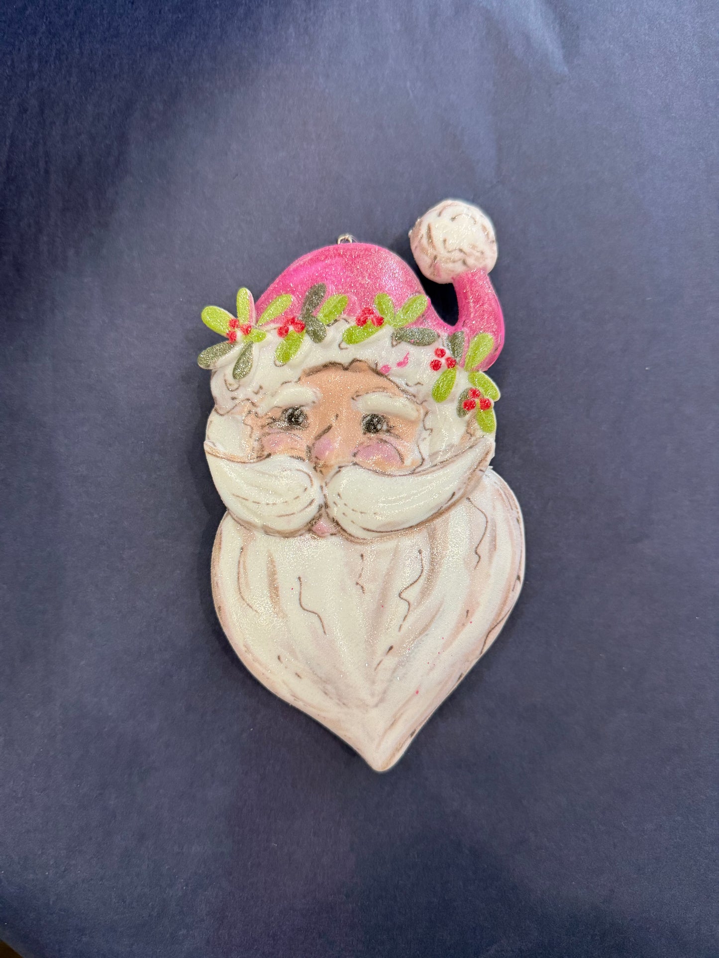 5.5" Pink Santa Ornament