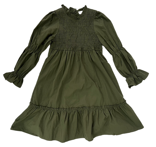 Poplin Smocked Bodice Dress